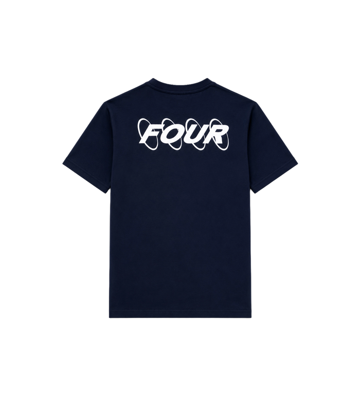 Circles Logo T-shirt marineblauw