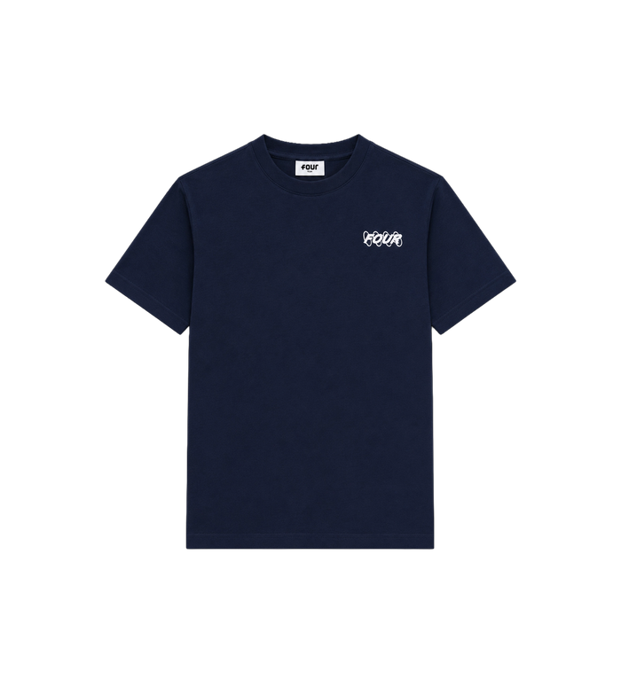 Circles Logo T-shirt marineblauw
