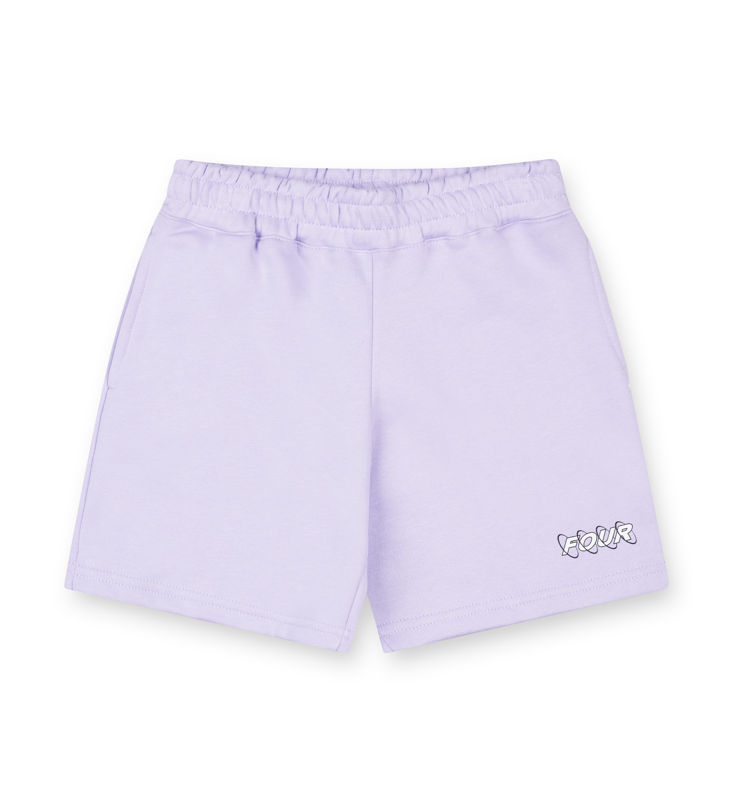 FOUR Circles Shorts in Pastel Lilac White