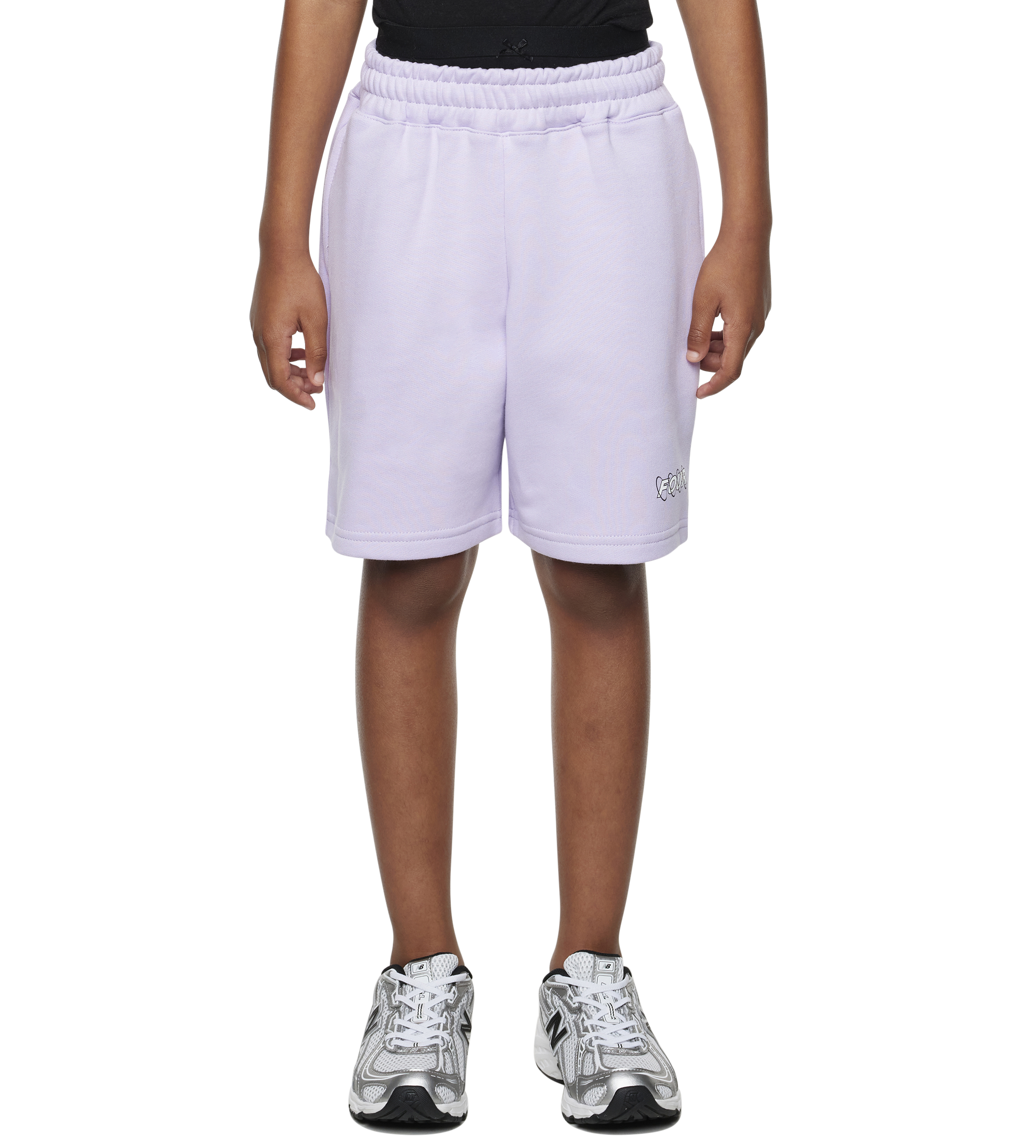 FOUR Circles Shorts in Pastel Lilac White