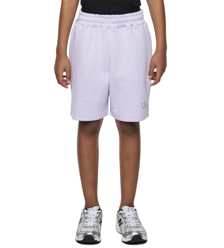 FOUR Circles Shorts in Pastel Lilac White