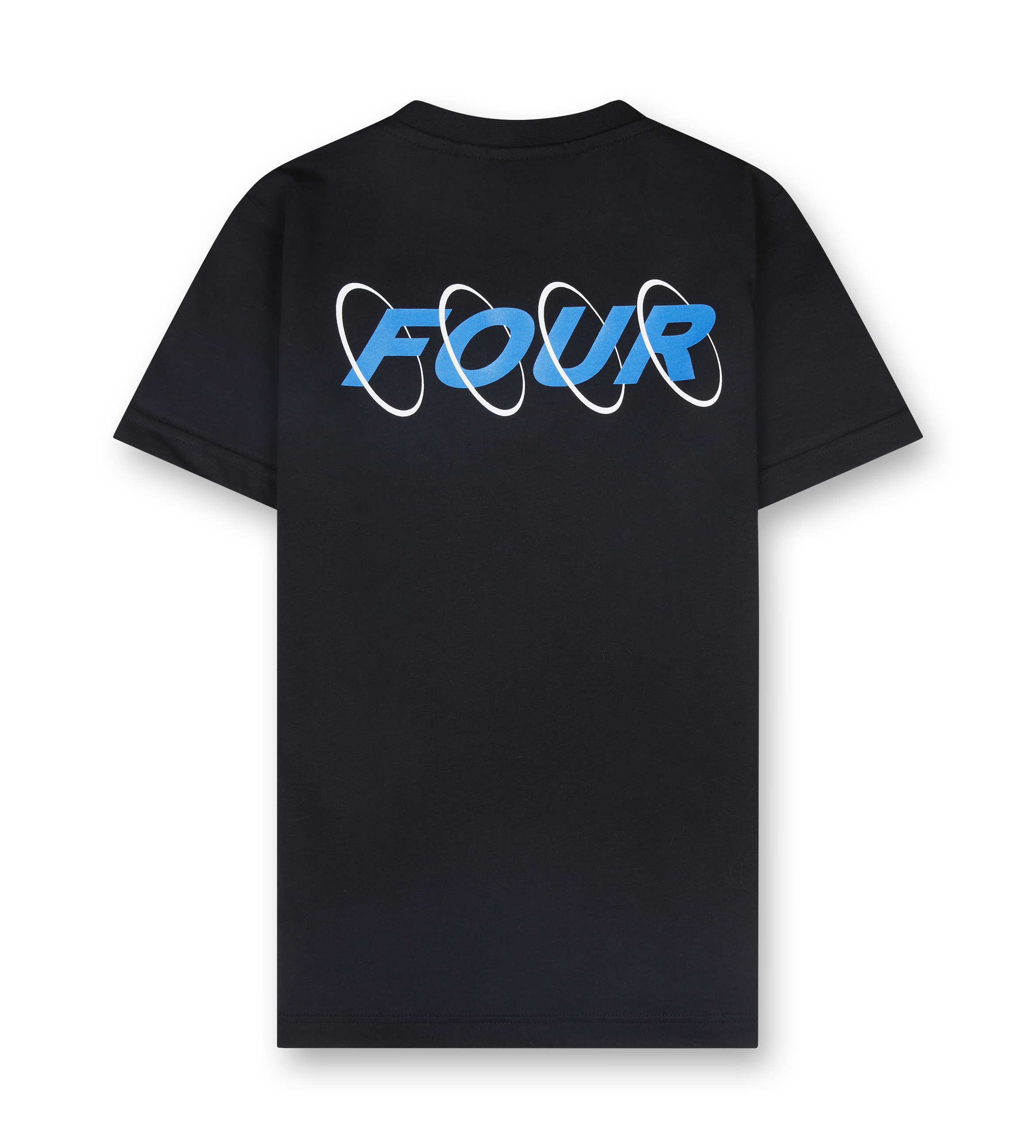 FOUR Circles T-shirt in Black/ Princess Blue