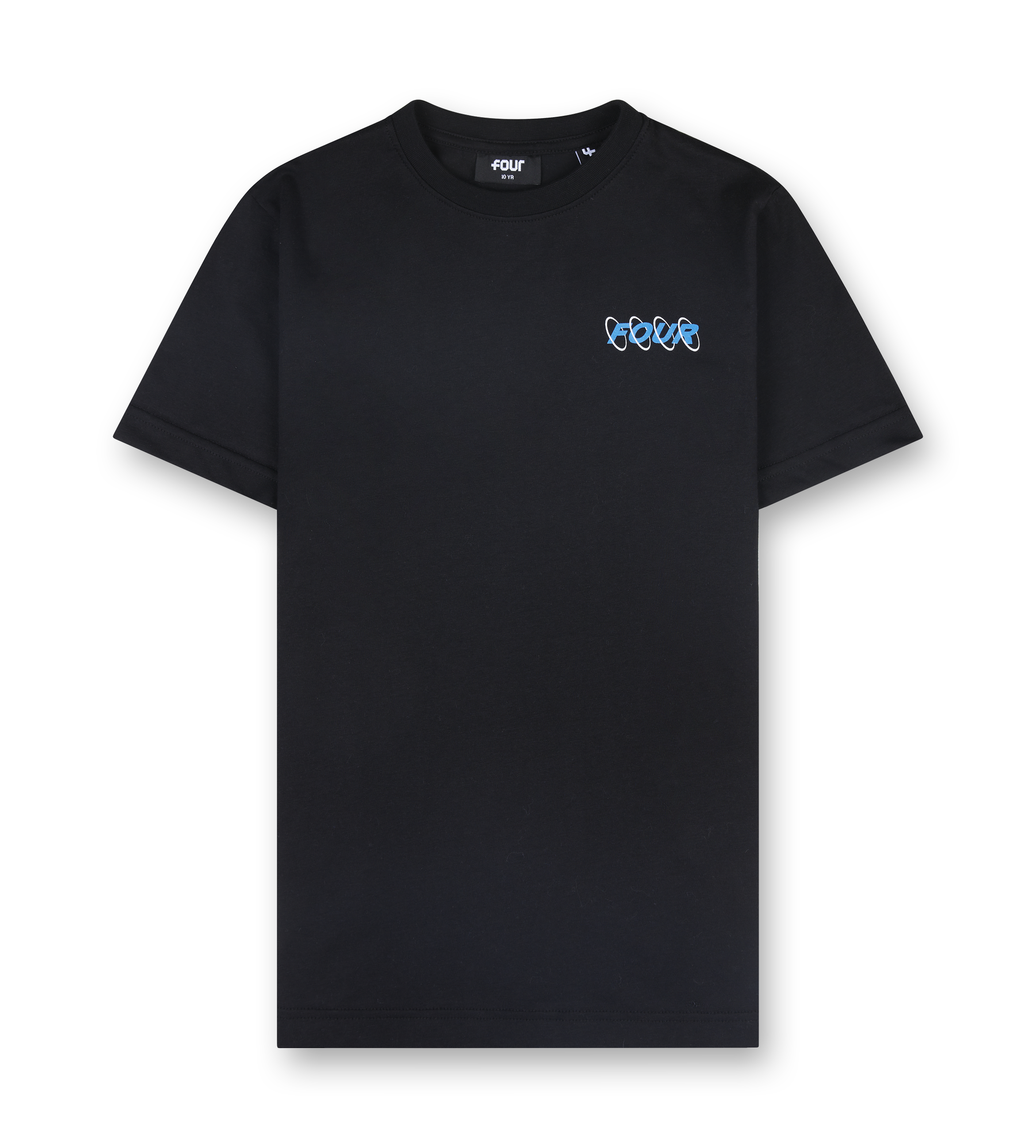 FOUR Circles T-shirt in Black/ Princess Blue