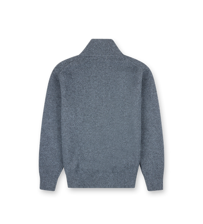 Knitted Zip Up Dark Grey