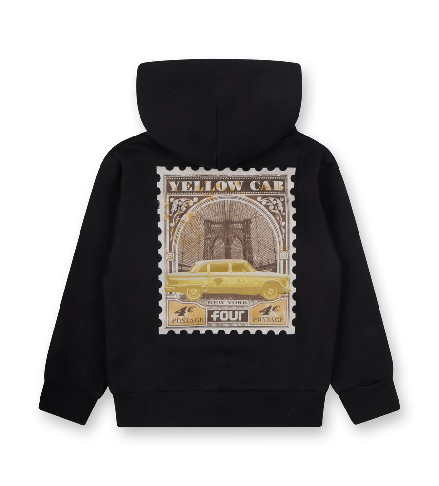 NY Stamp Cab Hoodie Black