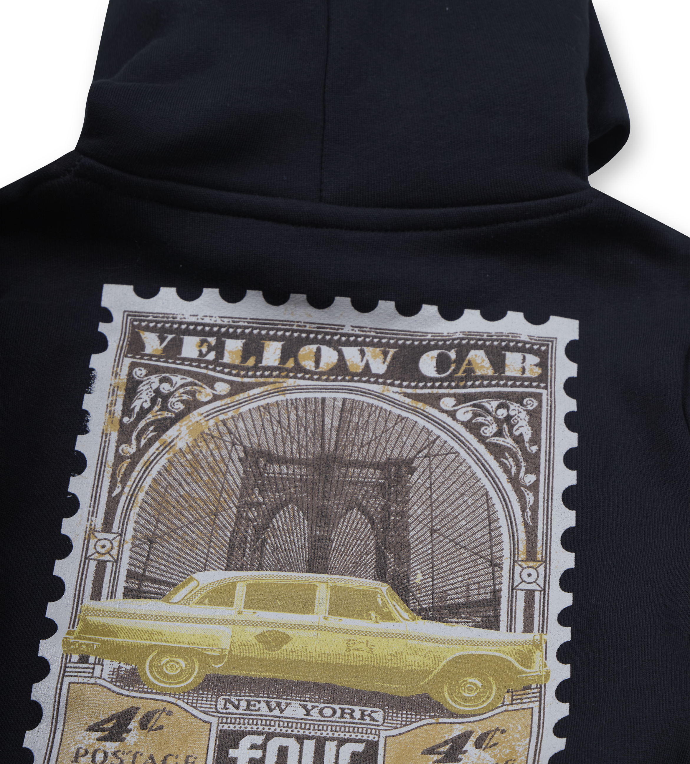NY Stamp Cab Hoodie Black