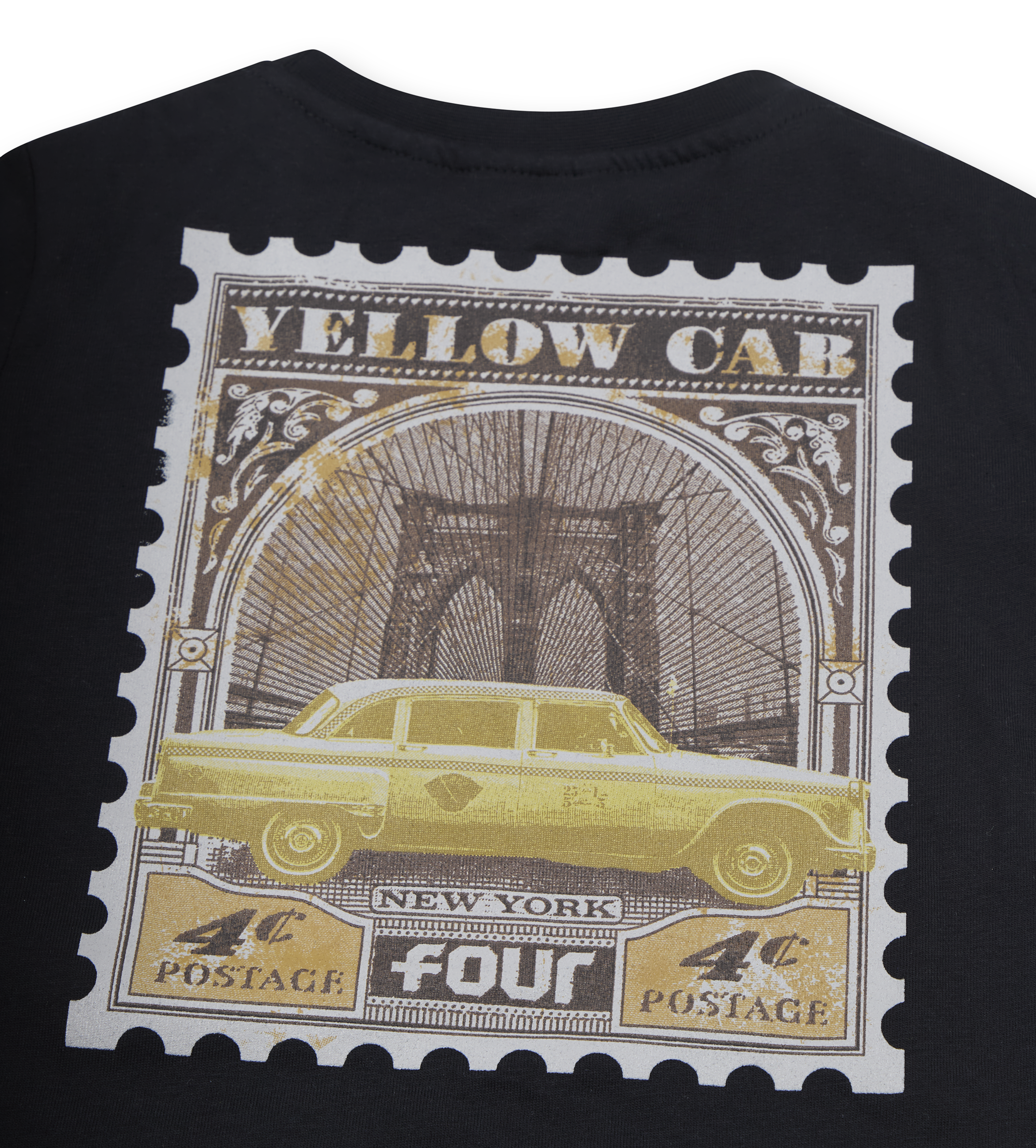 NY Stamp Cab T-shirt Black