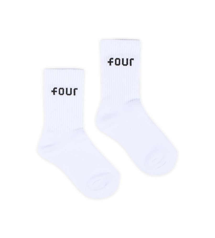 FOUR Logo Socks in Panna/ Black