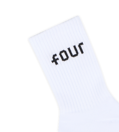 FOUR Logo Socks in Panna/ Black