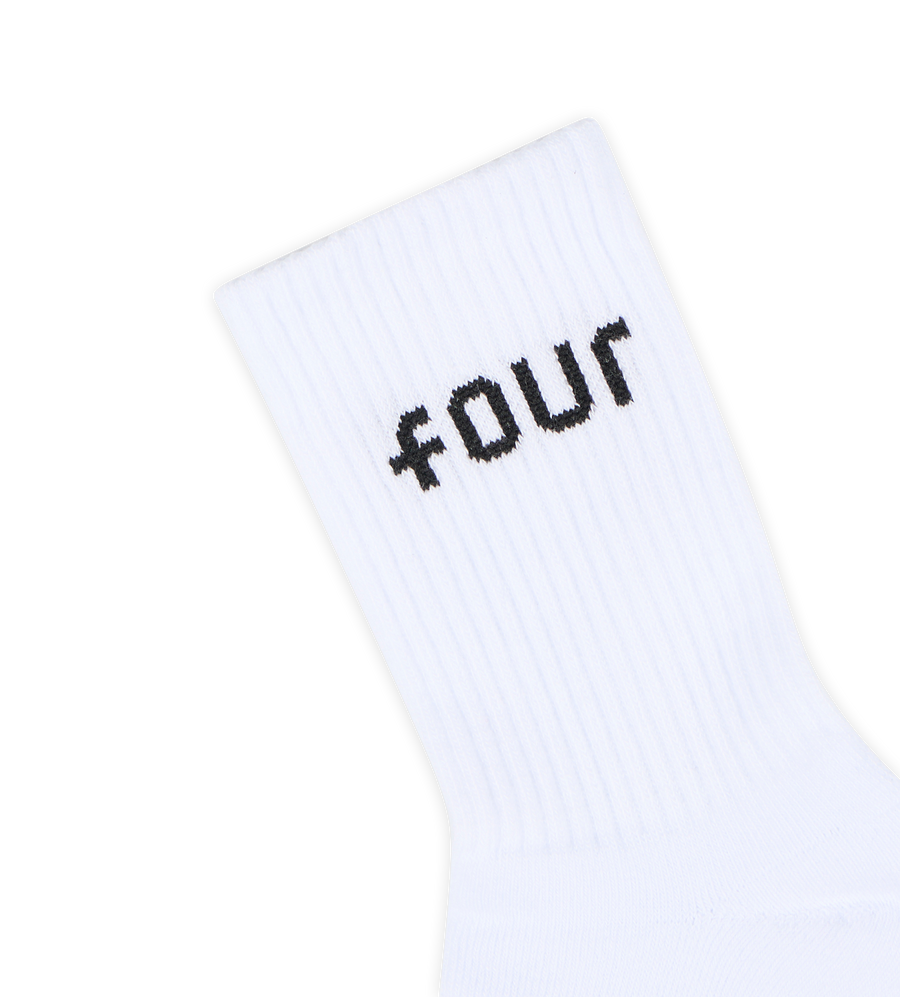 FOUR Logo Socks in Panna/ Black