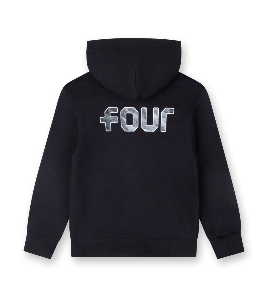 FOUR Outline Logo Hoodie in Black