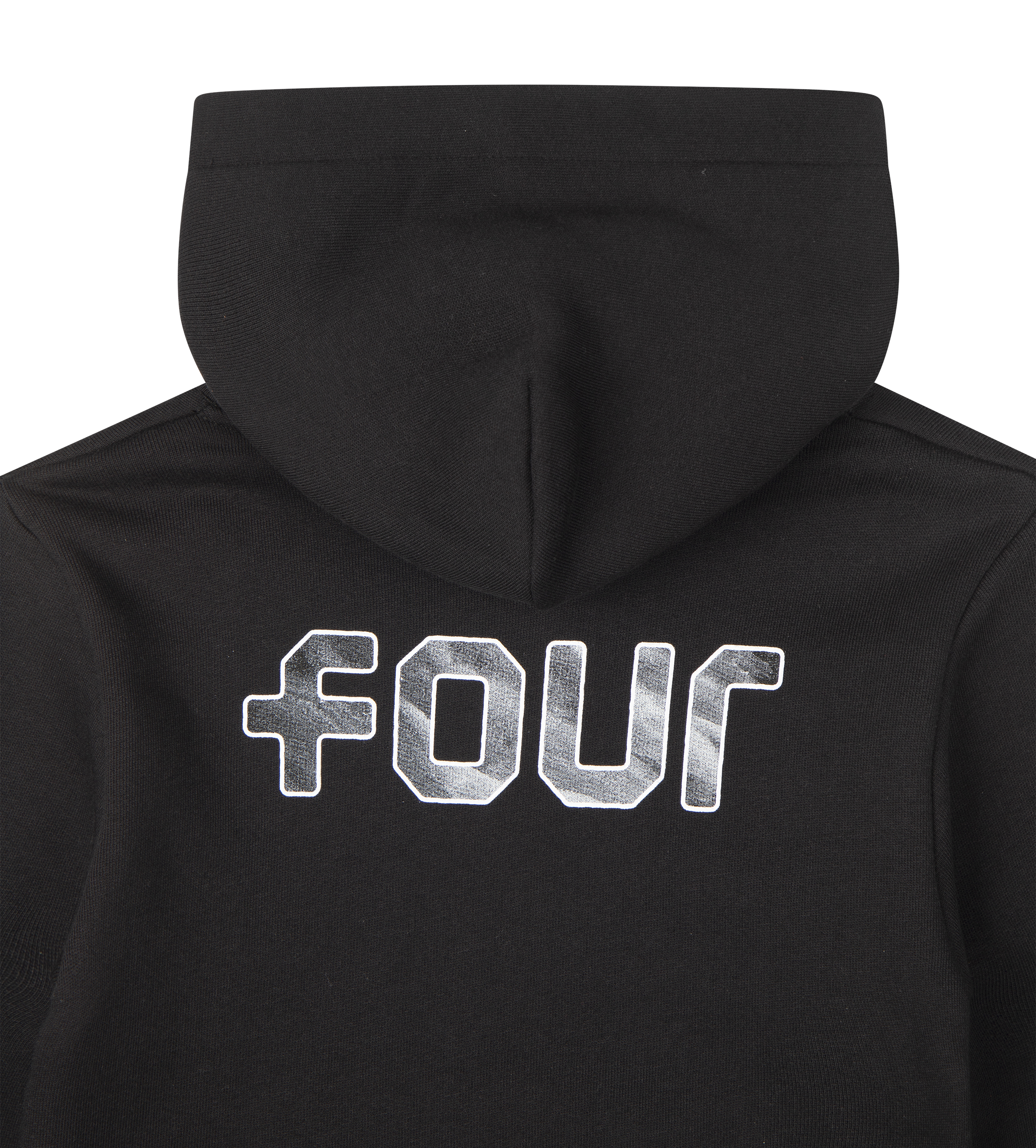 FOUR Outline Logo Hoodie in Black