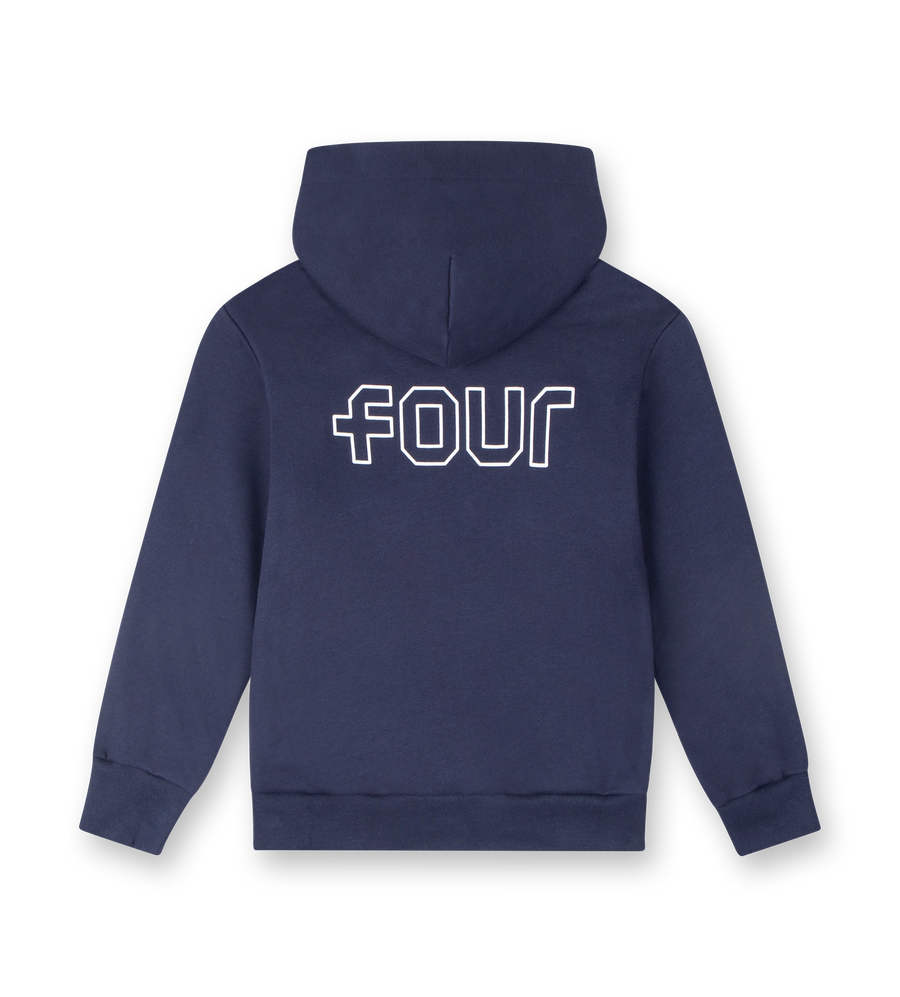 FOUR Outline Logo Hoodie in Marine Blue
