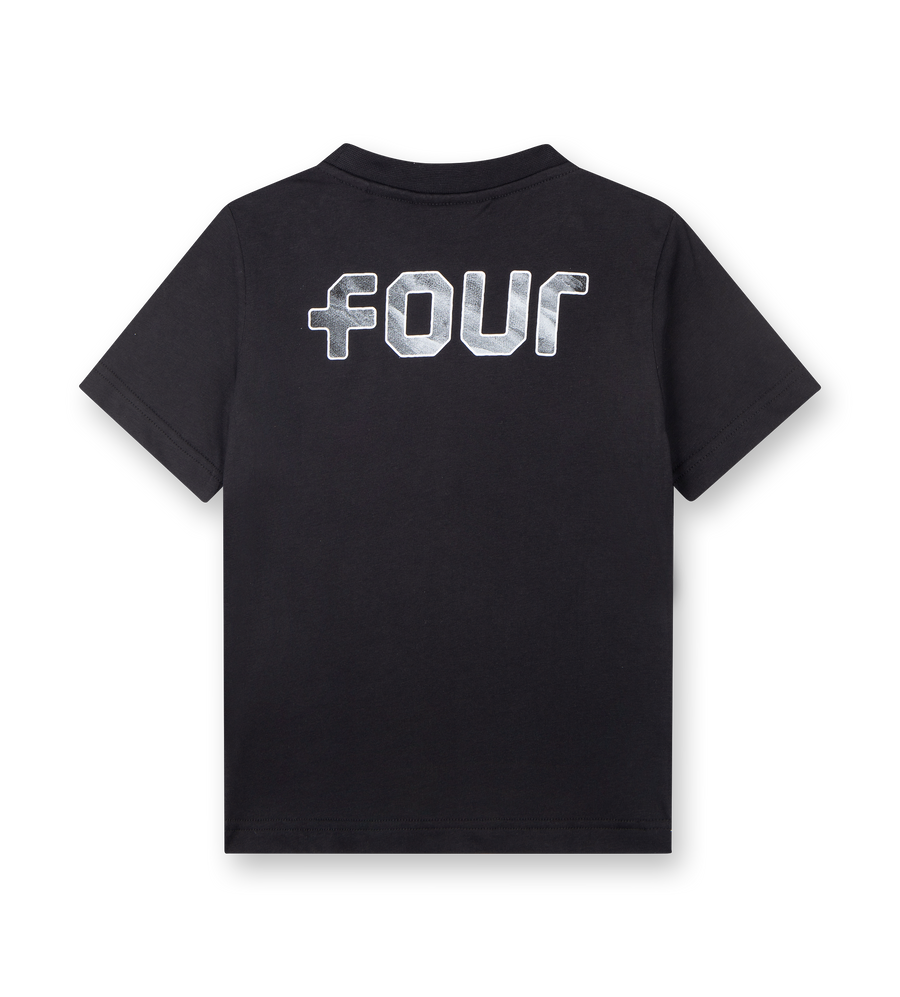 FOUR Outline Logo T-shirt in Black
