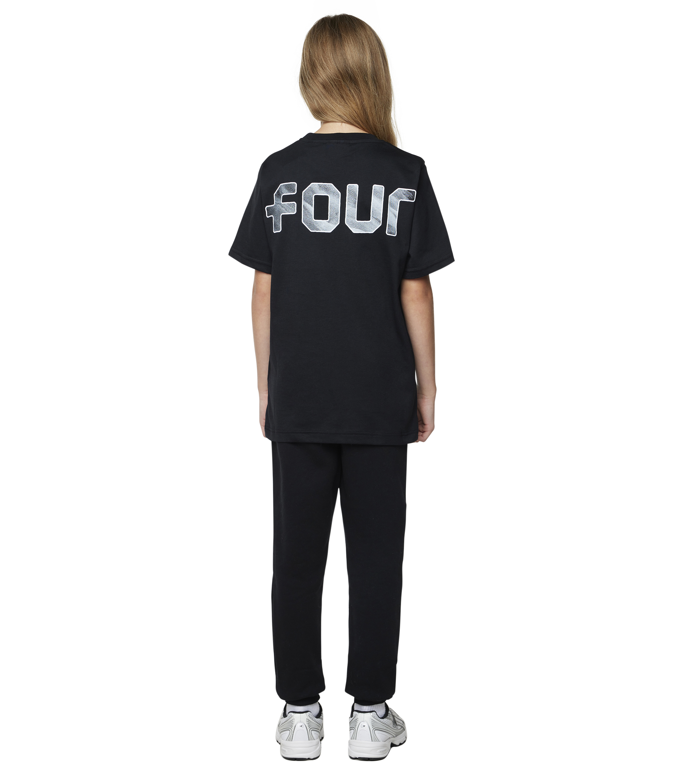 FOUR Outline Logo T-shirt in Black