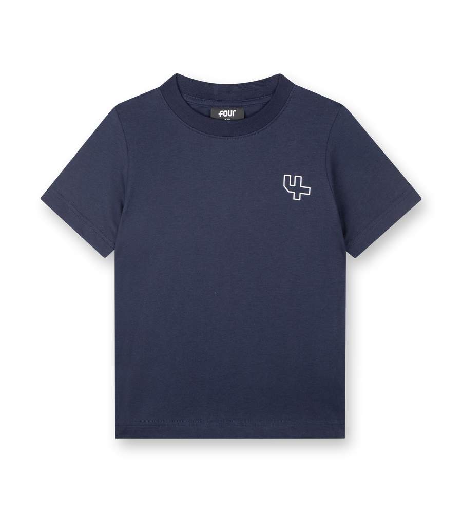 FOUR Outline Logo T-shirt in Marine Blue