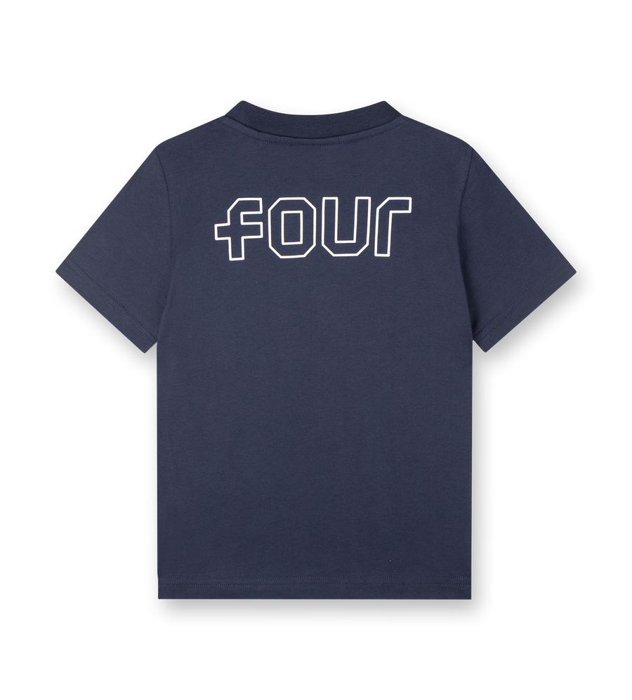 FOUR Outline Logo T-shirt in Marine Blue