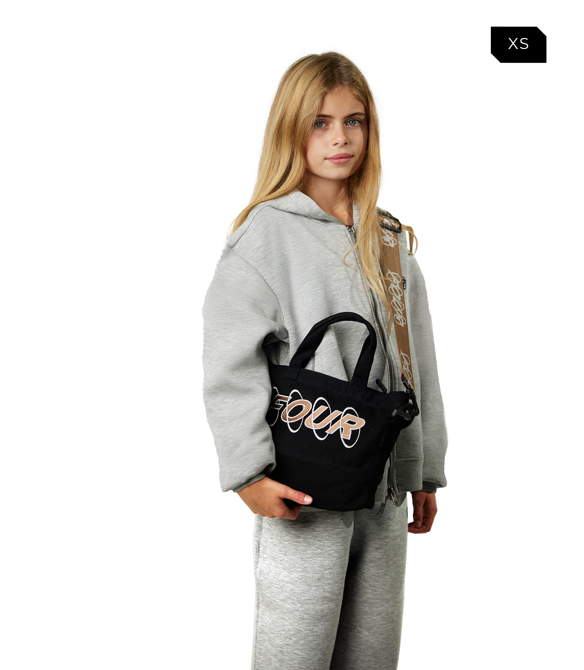 Circles Embroidery Shopper Cappuccino