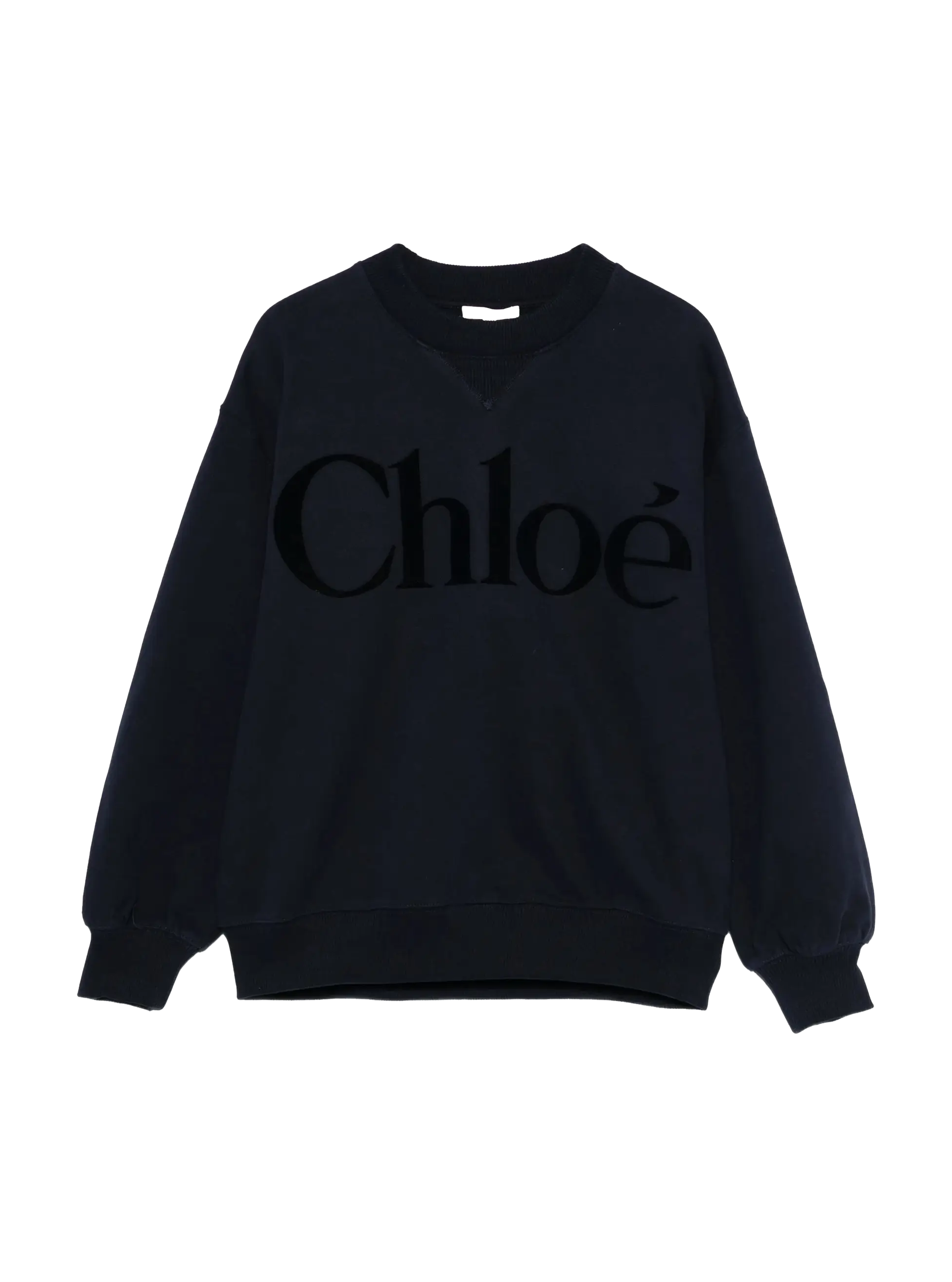 Chloé Logo Crewneck Sweatshirt in Navy Blue (Kids)