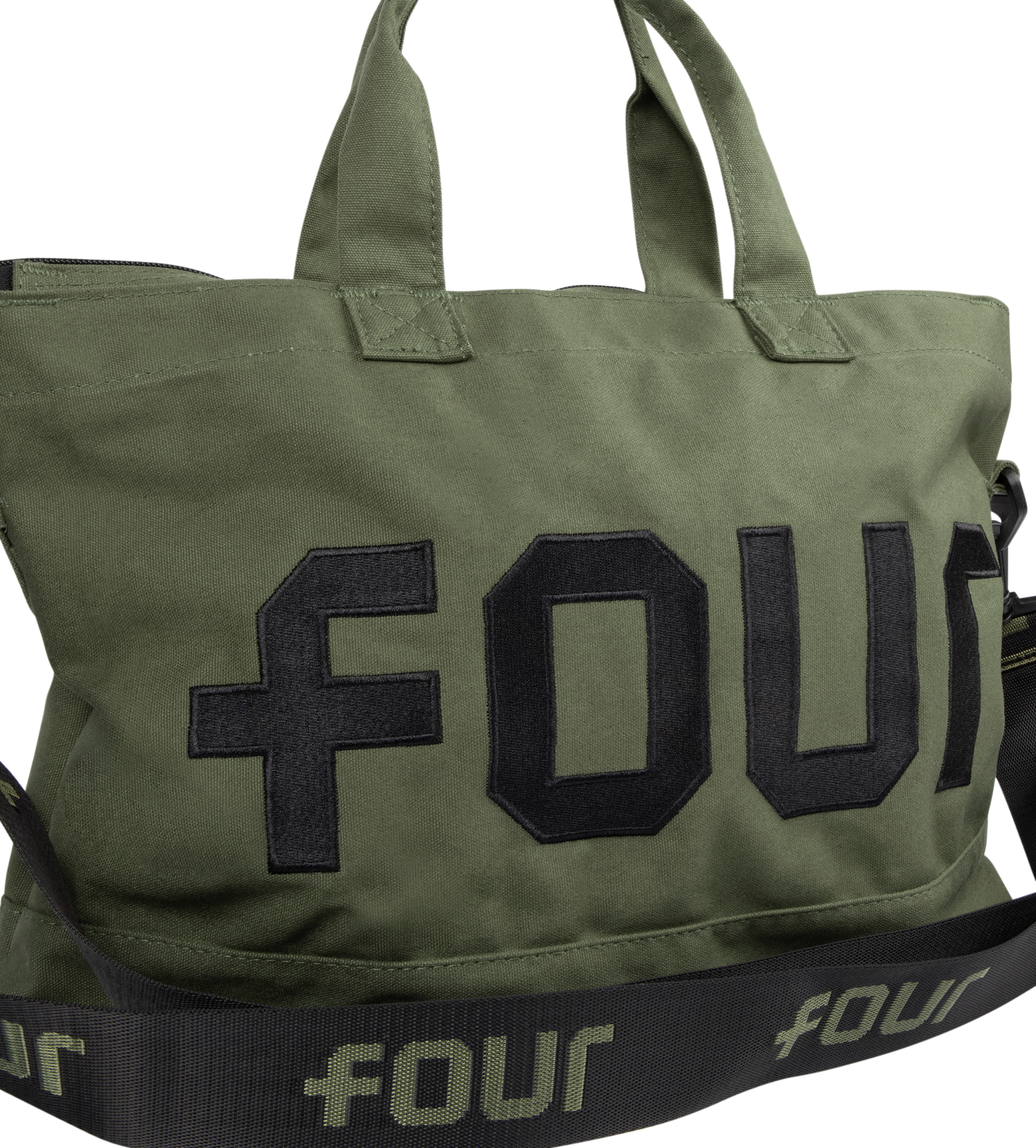 Logo Embroidery Shopper Medium Army Green