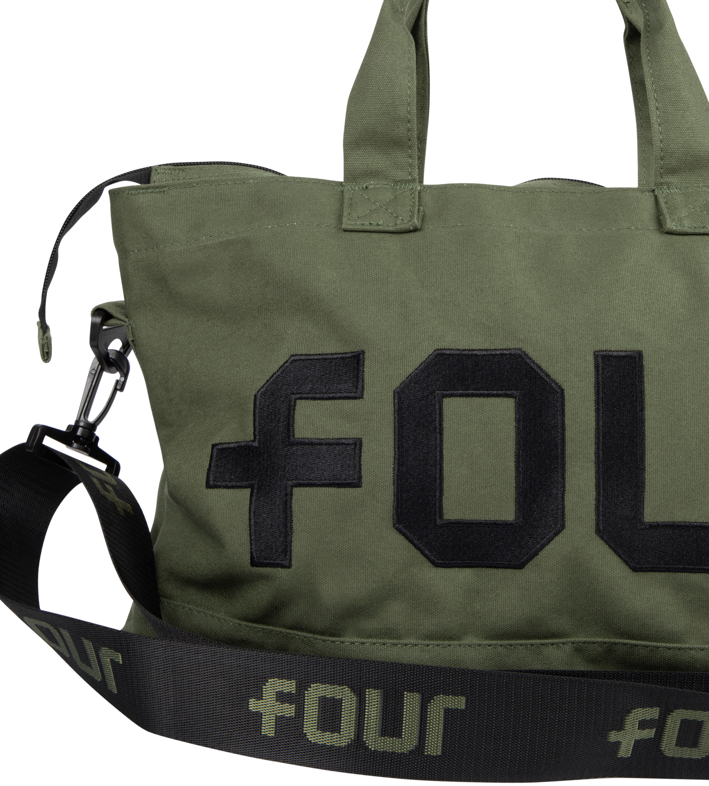 Logo Embroidery Shopper Medium Army Green