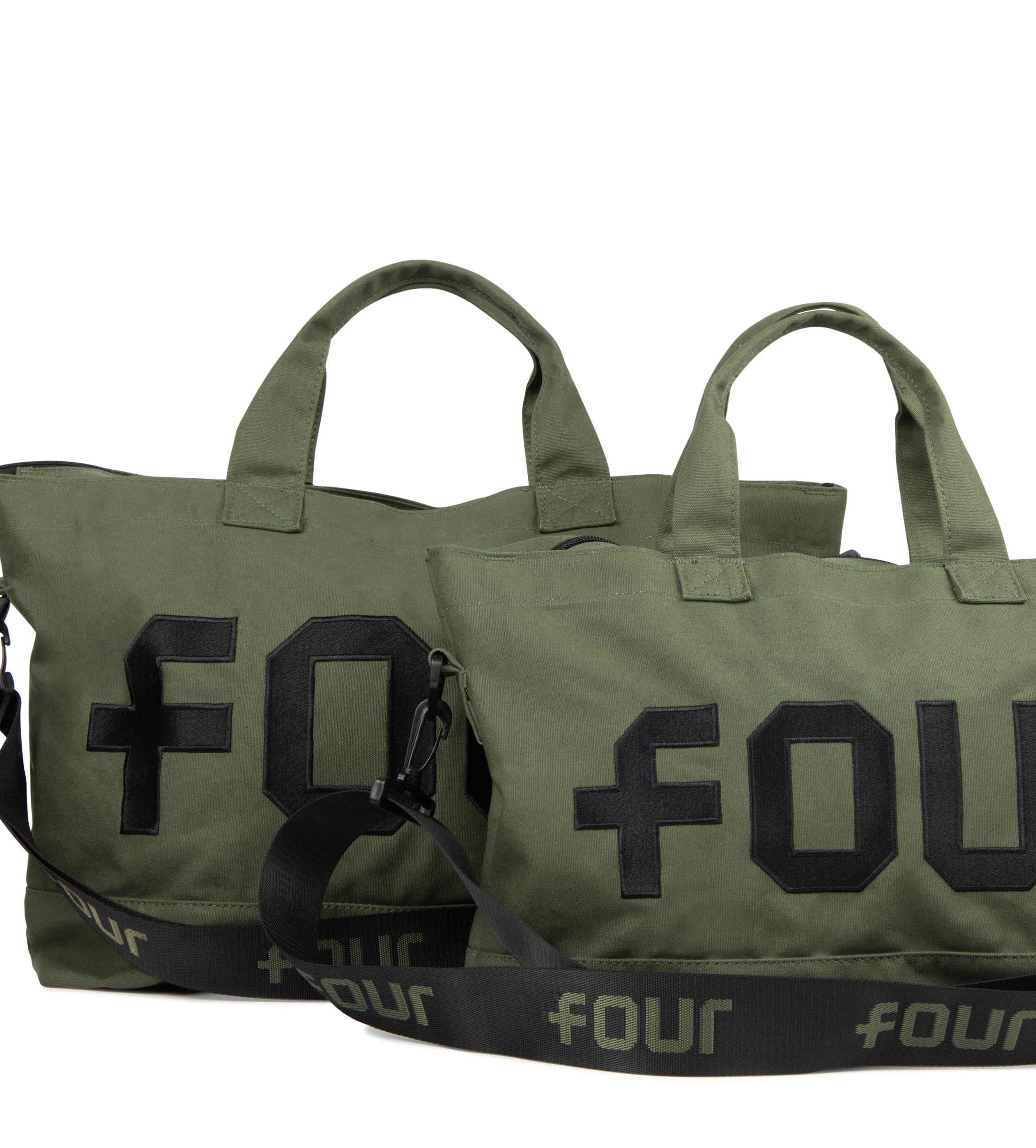 Logo Embroidery Shopper Medium Army Green