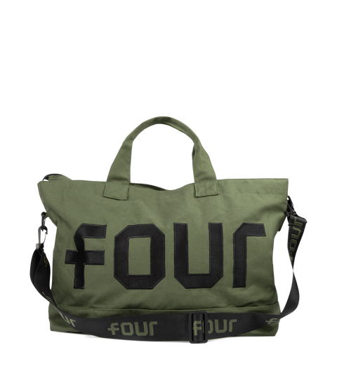 Logo Embroidery Shopper Army Green