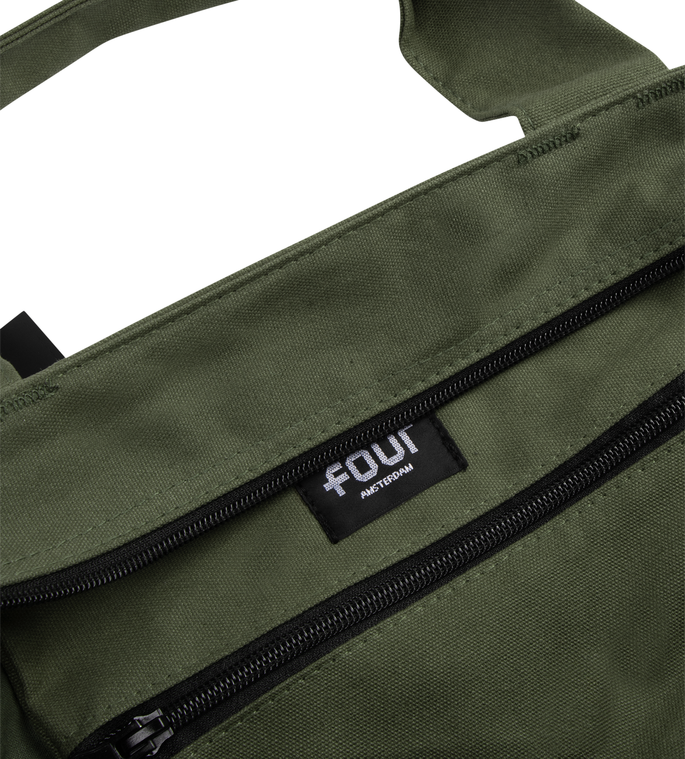 Logo Embroidery Shopper Medium Army Green
