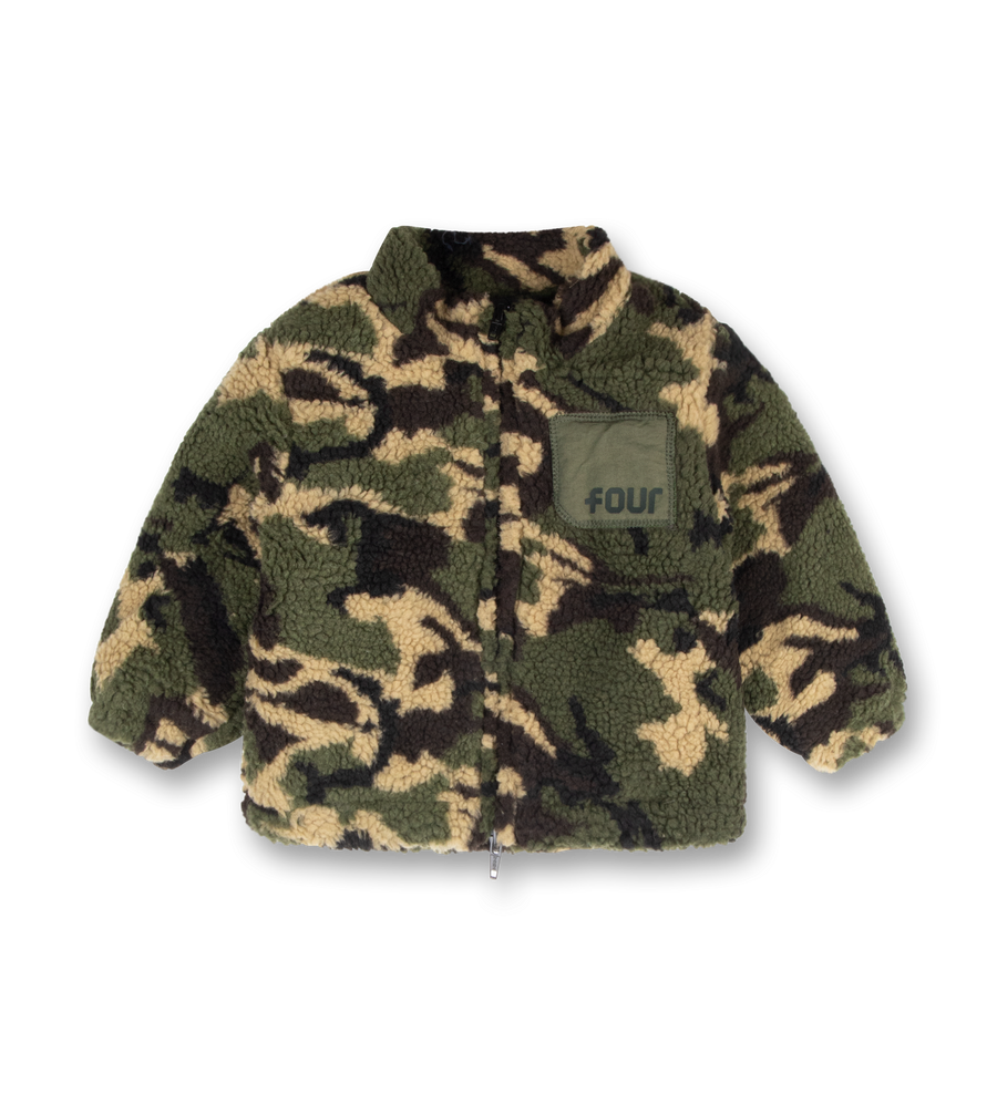 Baby Logo Sherpa Zip Vest Camo