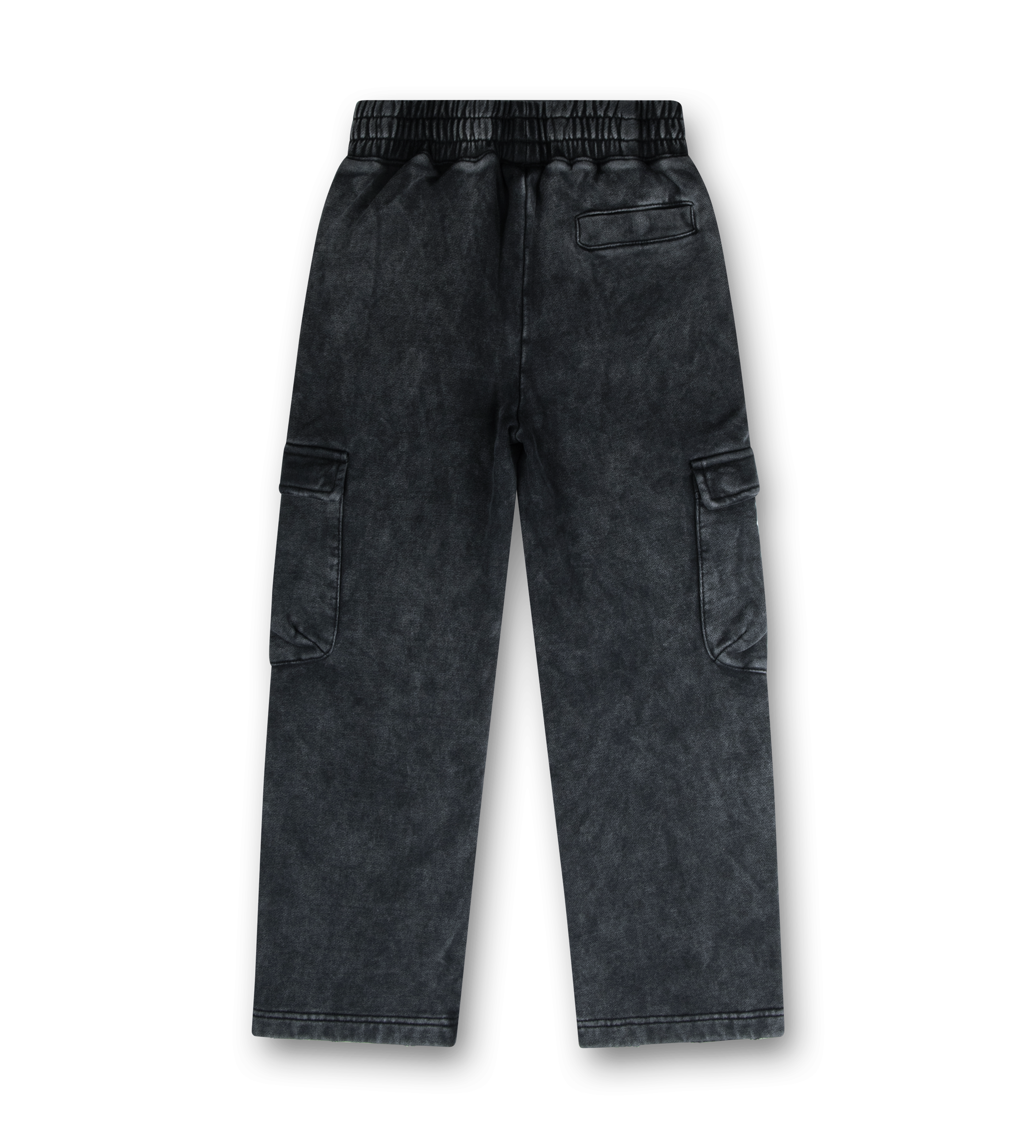 Circles Cargo Sweatpants Washed Black