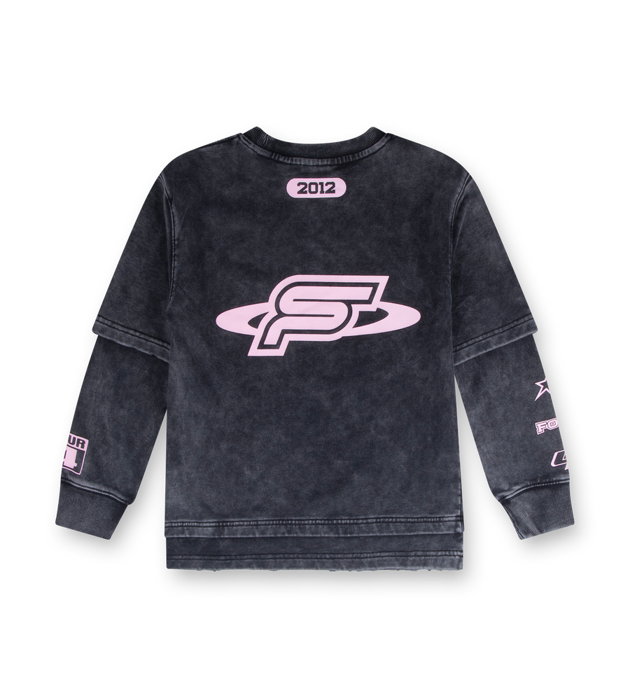 Race Comp DL Longsleeve Washed Black/ Pink