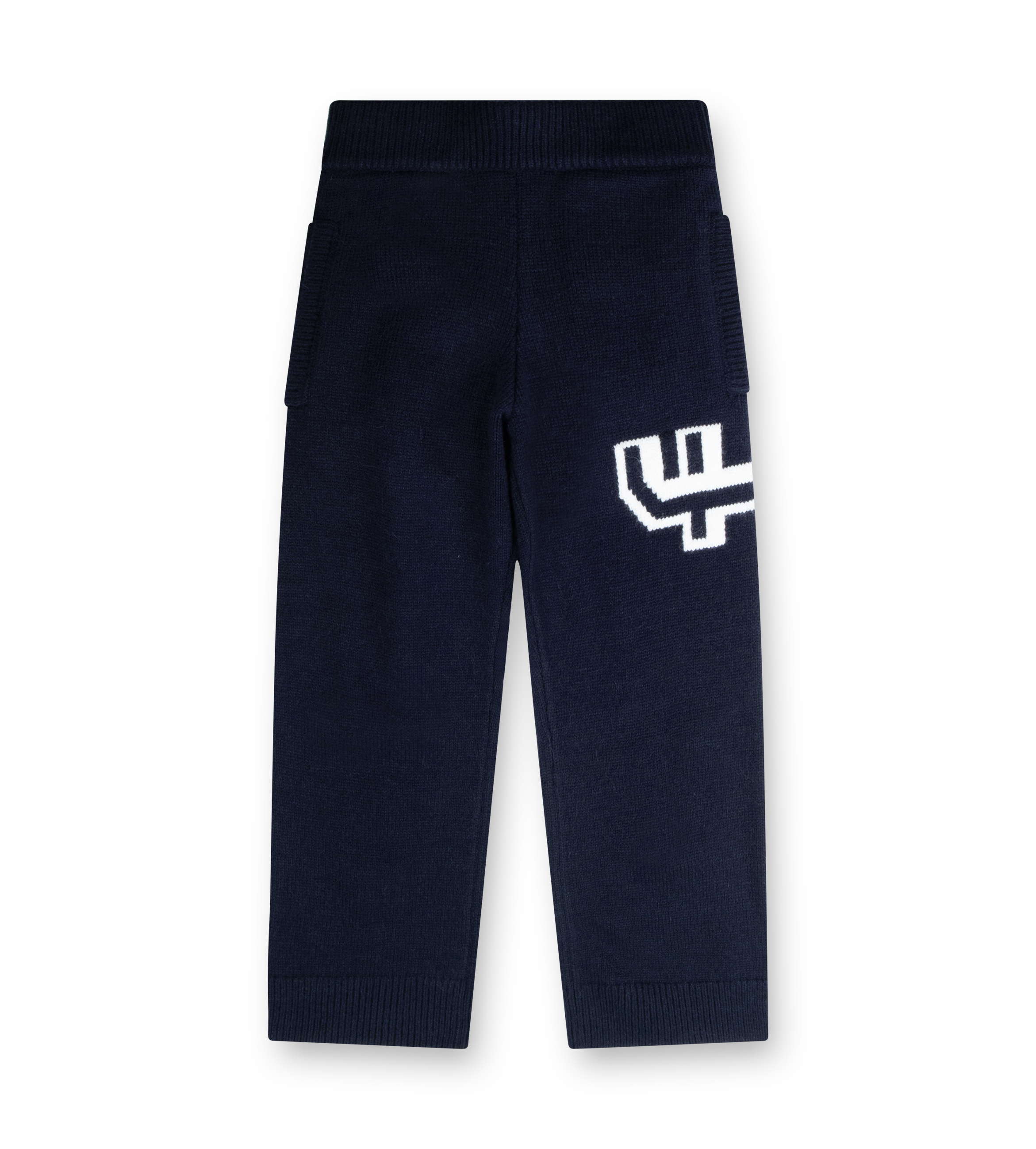 Knitted Pants Marine Blue/ White