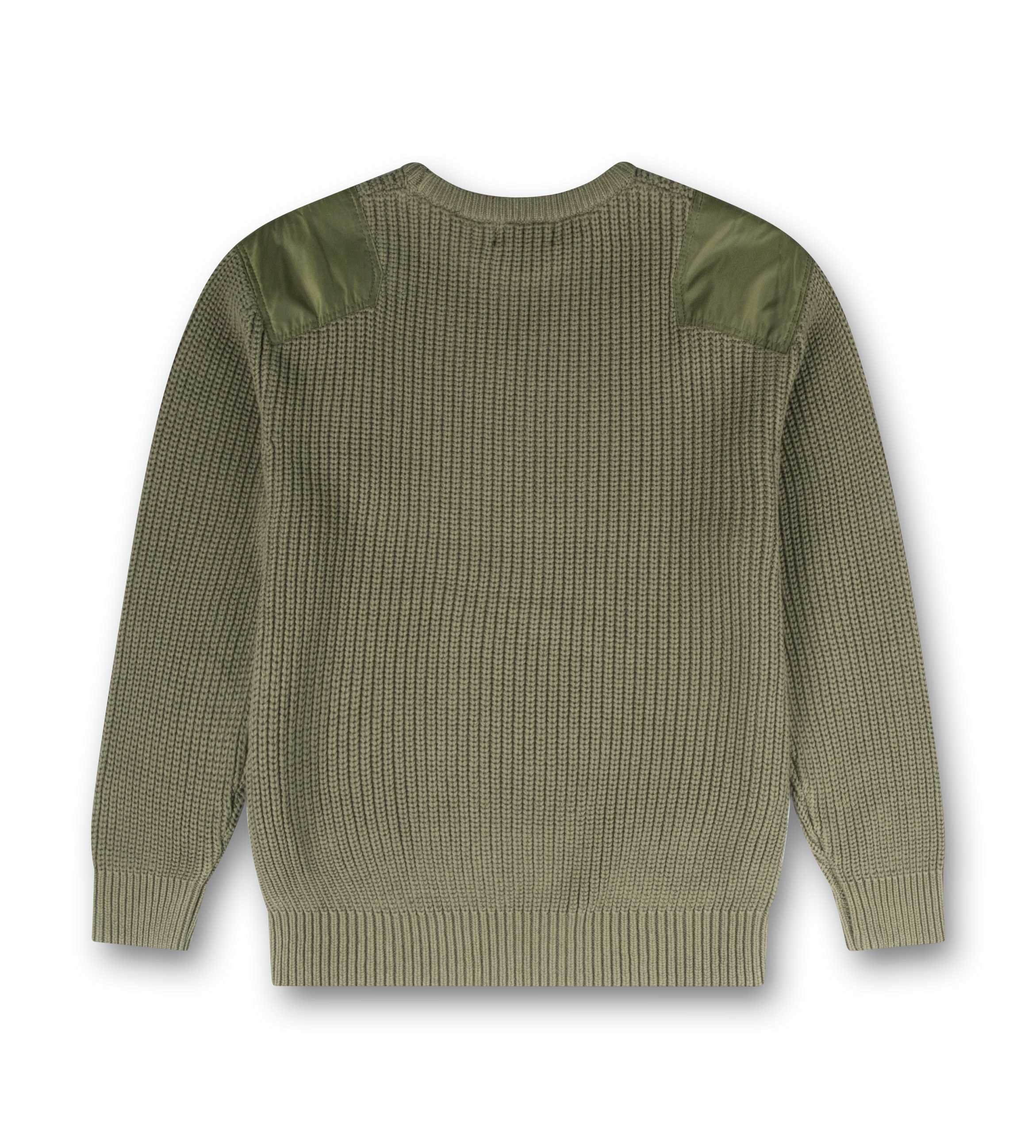 Logo Knitted Crewneck Nylon Moss Green