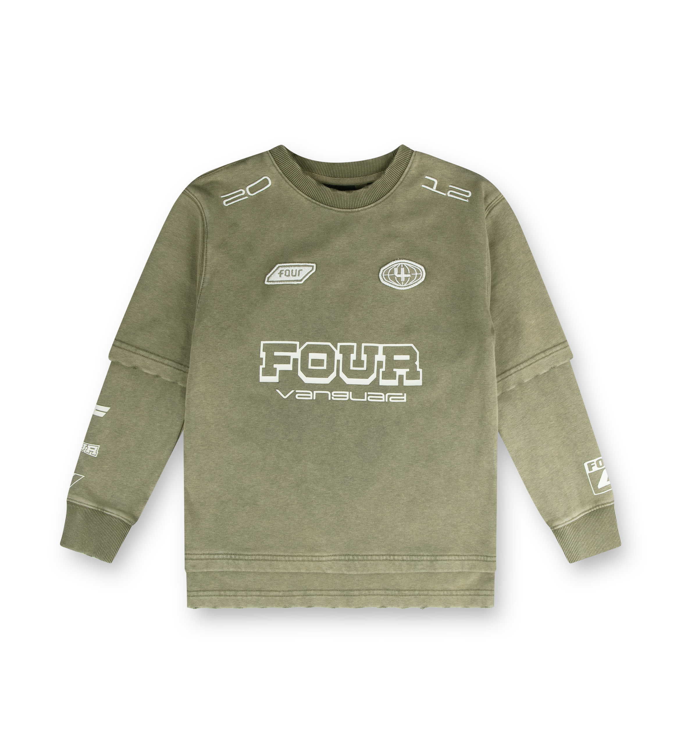 Race Comp Longsleeve Washed Moss Green/ Cannoli
