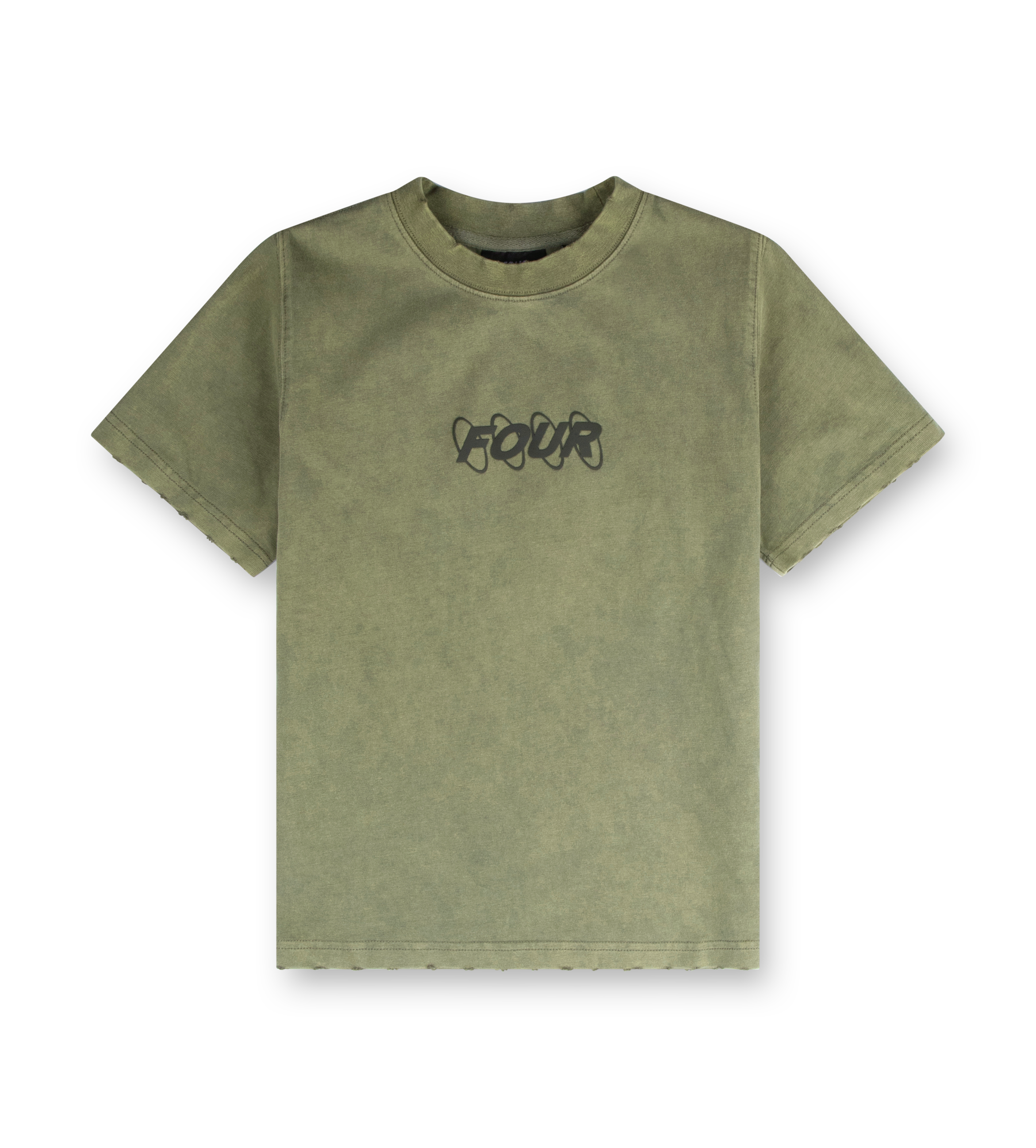 Circles T-Shirt Washed Moss Green