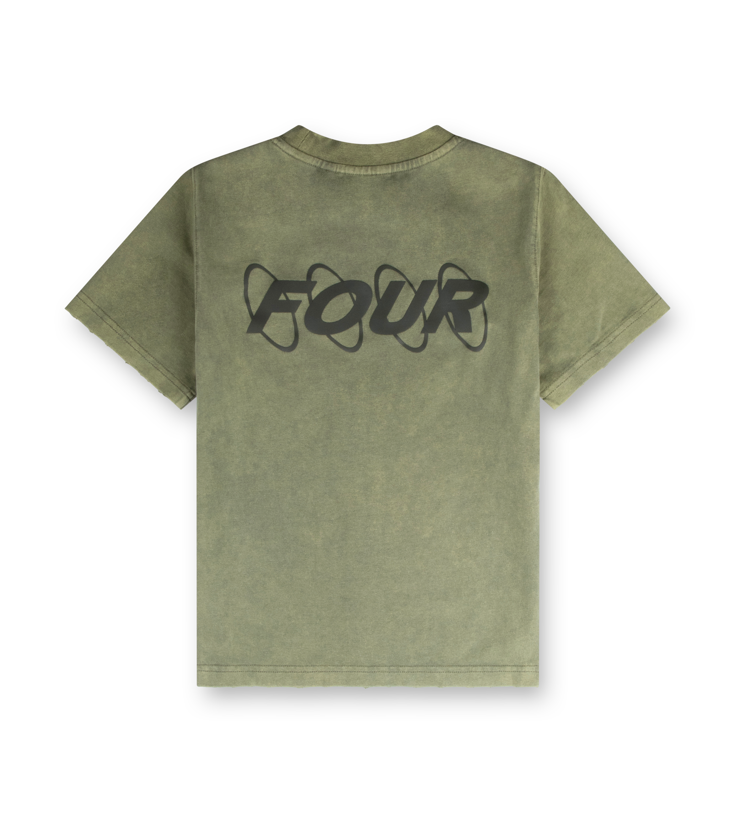 Circles T-Shirt Washed Moss Green