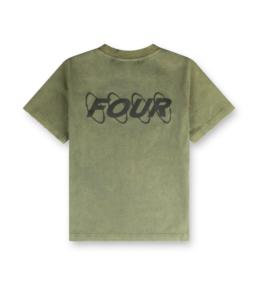 Circles T-Shirt Washed Moss Green