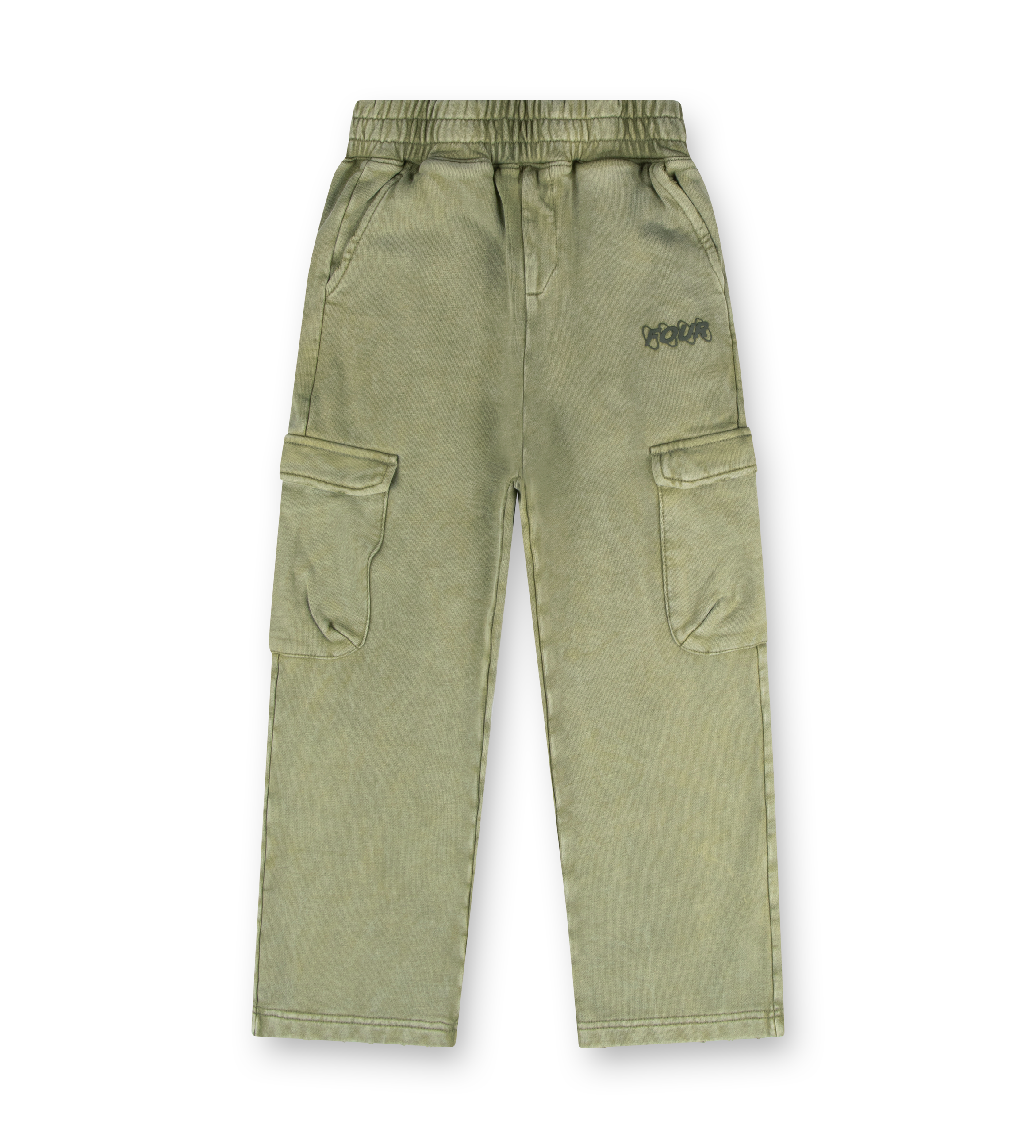 Circles Cargo Sweatpants Washed Moss Green