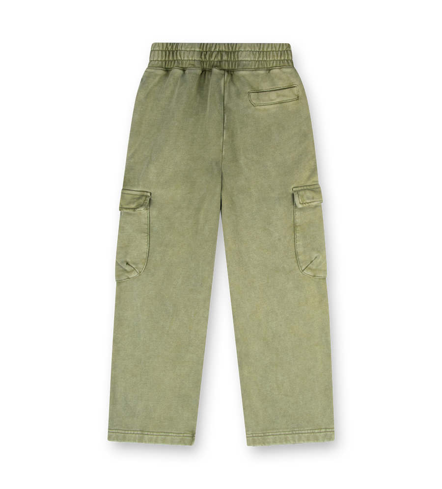Circles Cargo Sweatpants Washed Moss Green