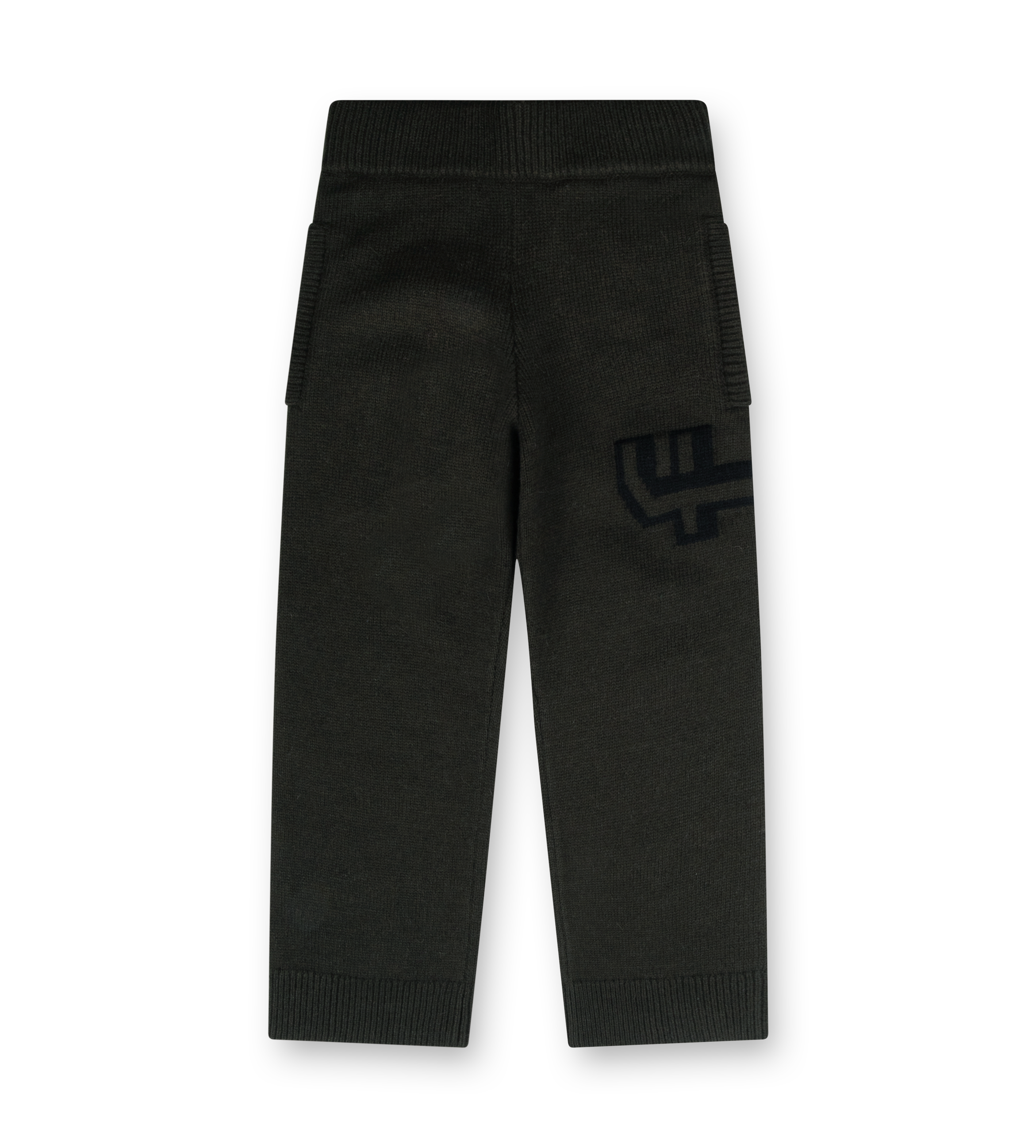 Knitted Pants Dark Green/ Black