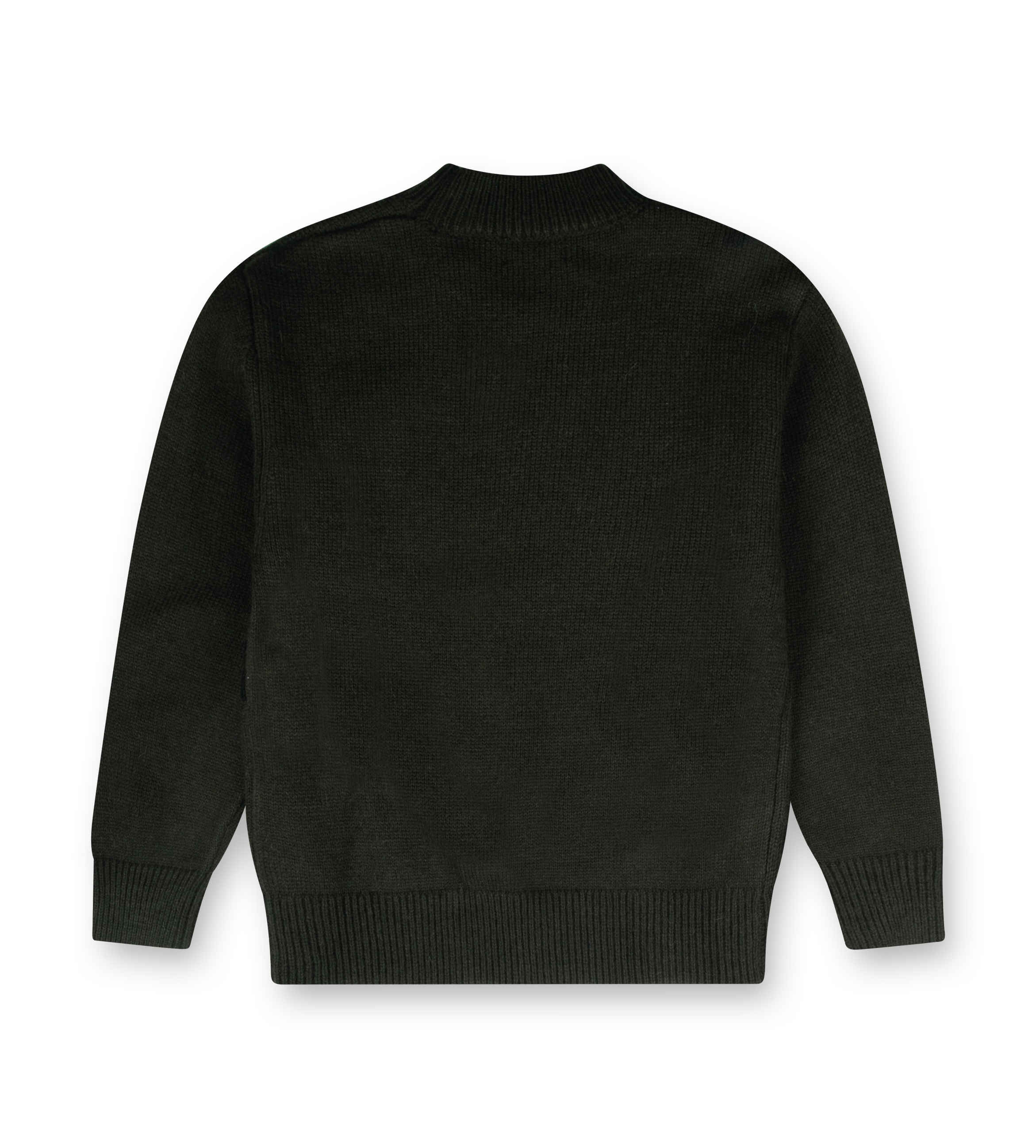 Knitted Crewneck Dark Green/ Black