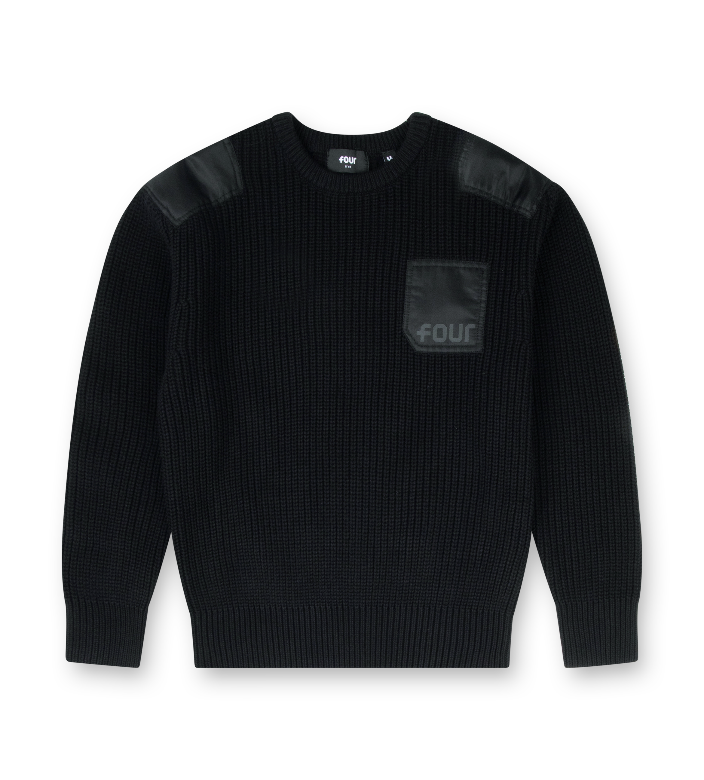 Logo Knitted Crewneck Nylon Black