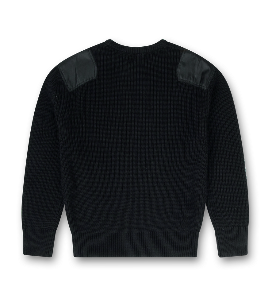 Logo Knitted Crewneck Nylon Black