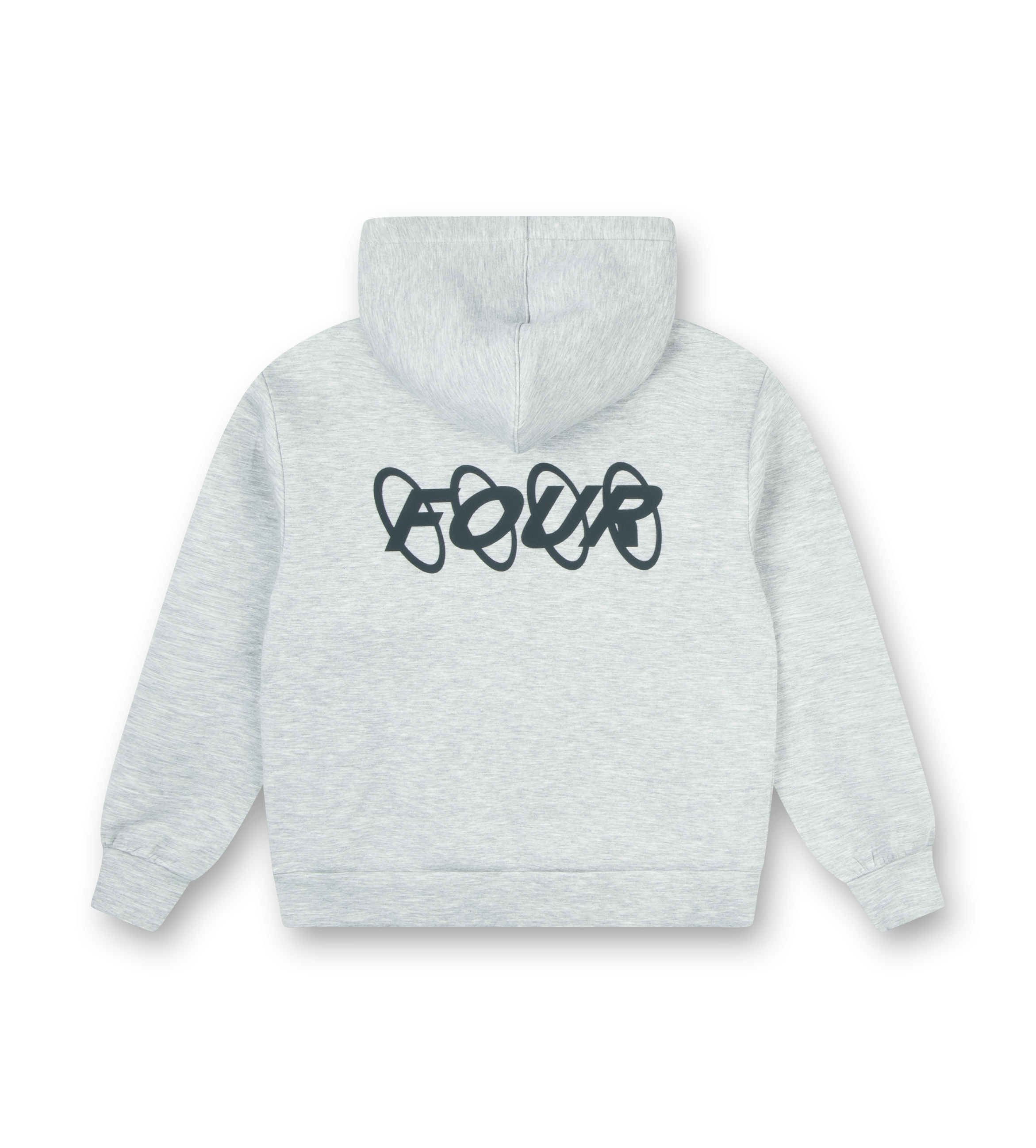 Circles Scuba Zip Up Hoodie Vest Grey Melange