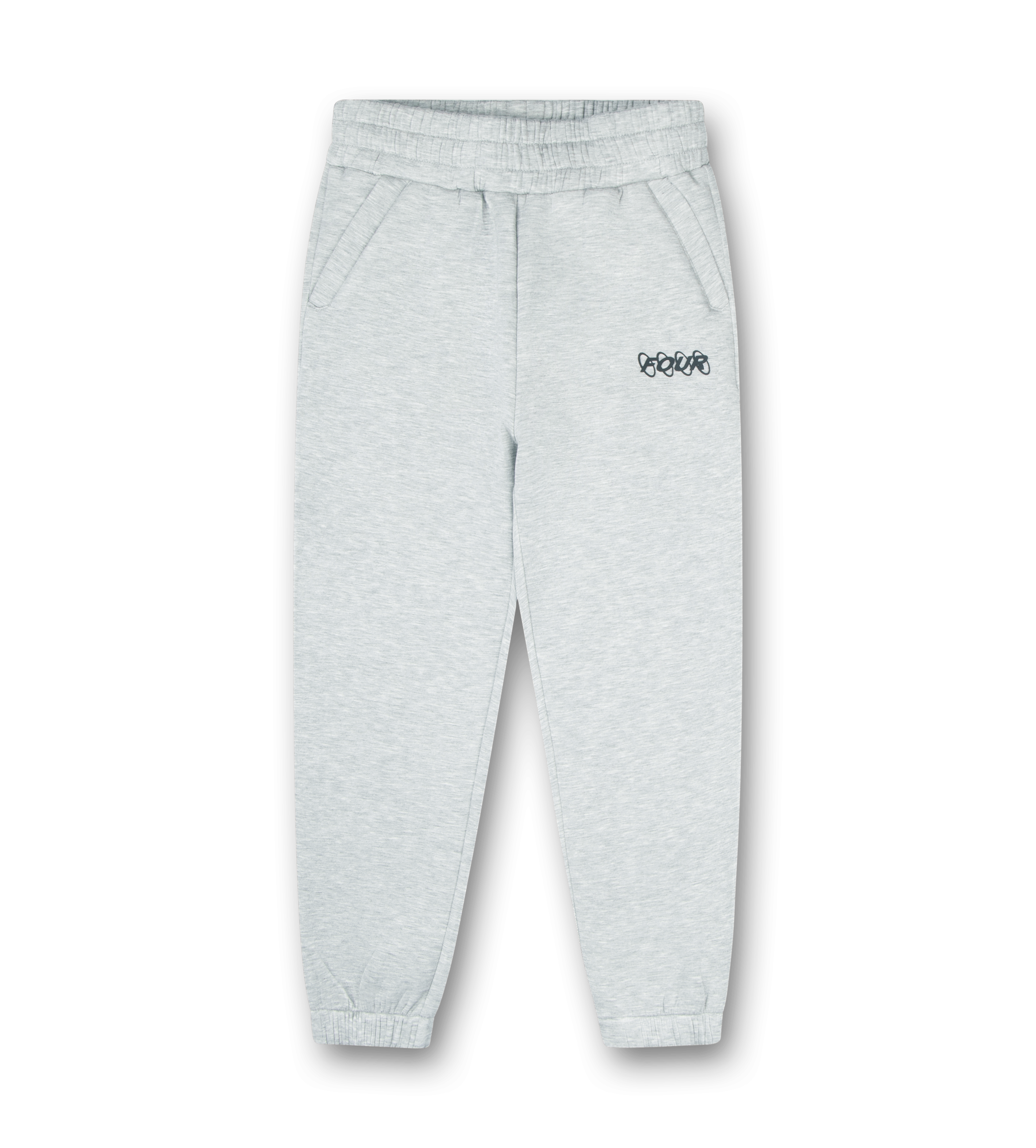 Circles Scuba Straight Leg Cuffed Grey Melange