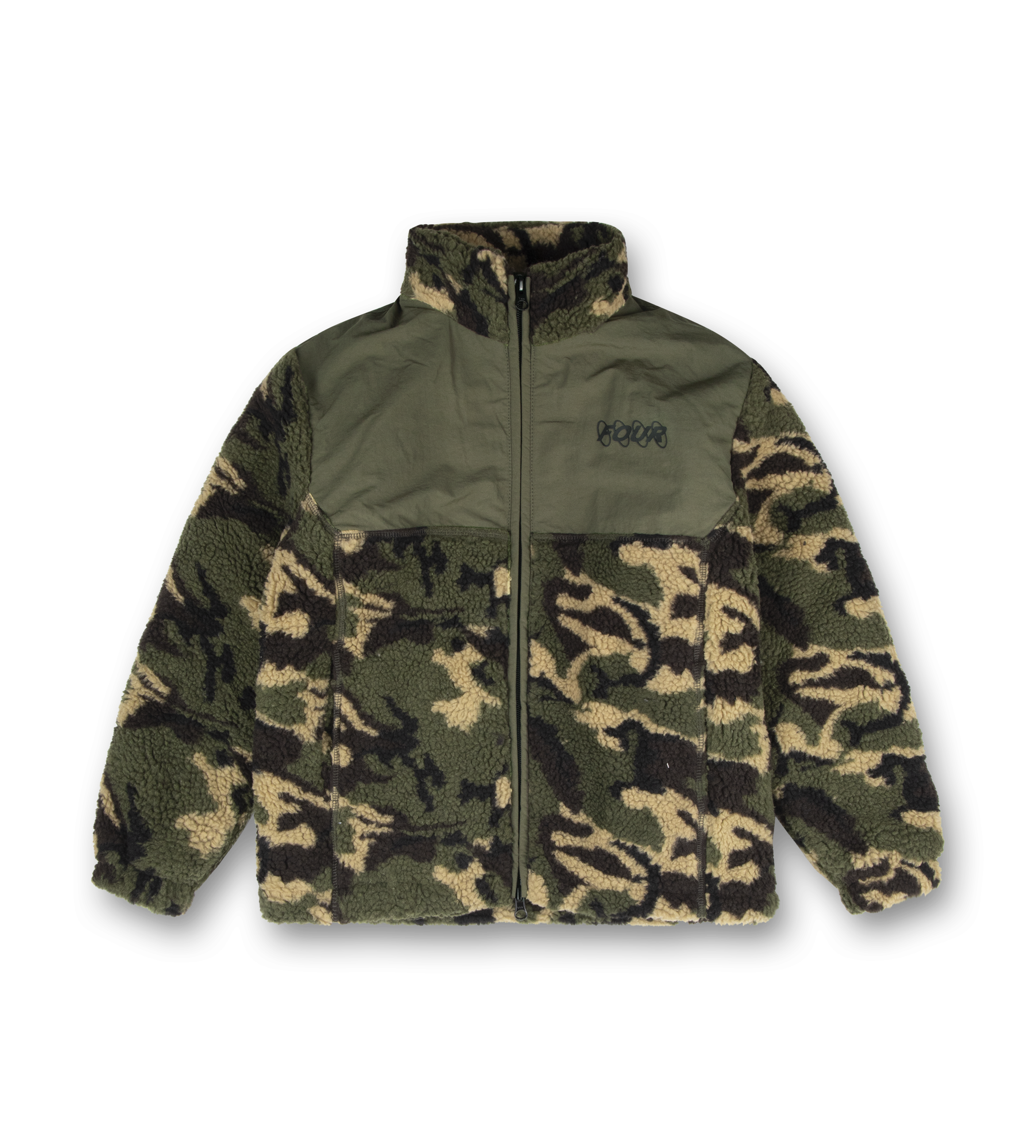 Circles Sherpa Zip Vest Camo