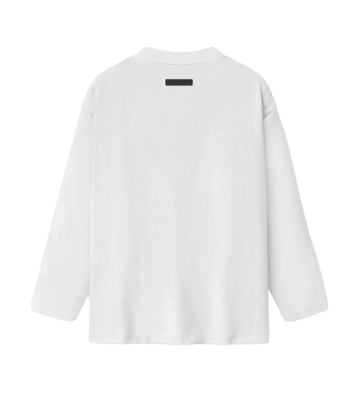 Kids Training T-shirt met lange mouwen uit de jaren 90 in wit
