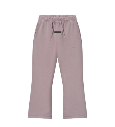 Kids Signature Flare Sweatpant in Faded Mauve