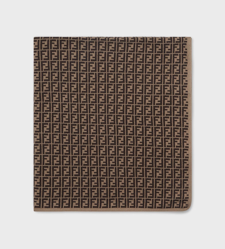 FF Monogram Blanket Brown