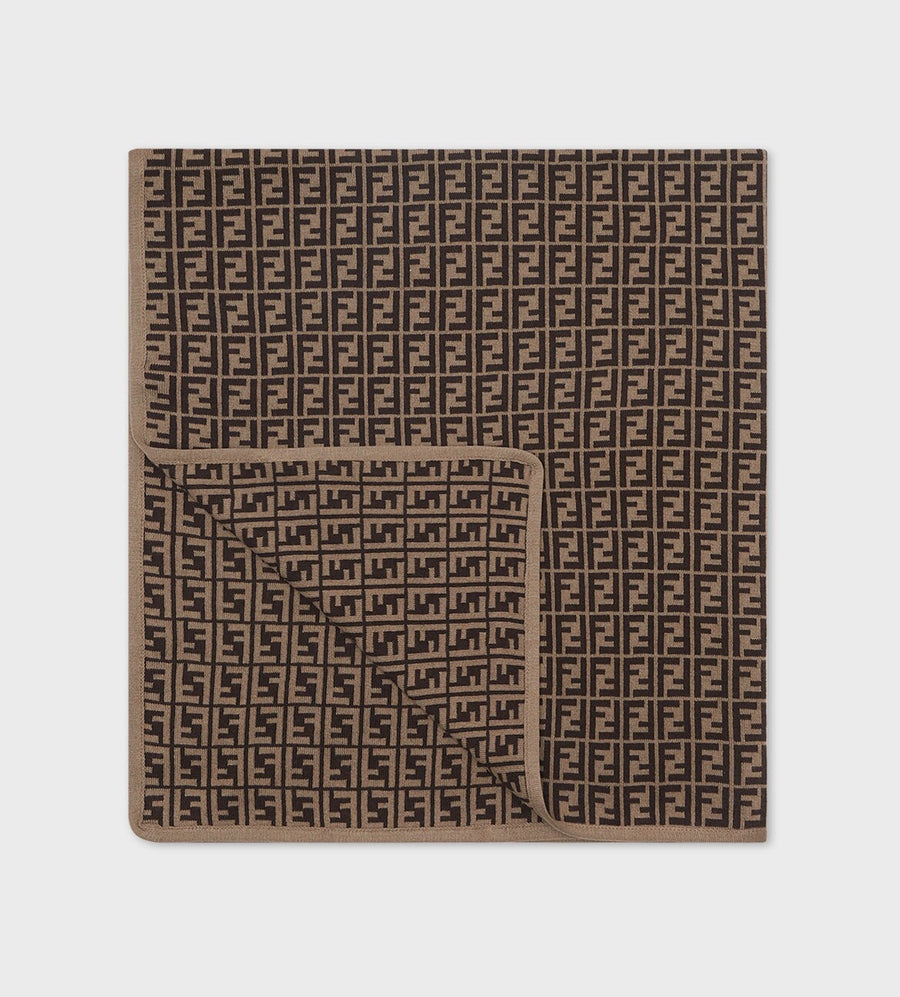 FF Monogram Blanket Brown